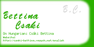 bettina csaki business card