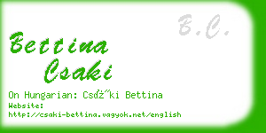 bettina csaki business card